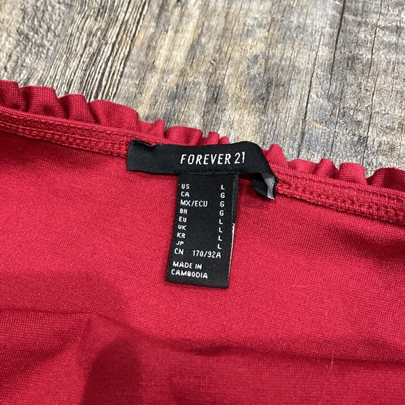 Forever 21 red ruffled mini dress - Picture 5 of 5